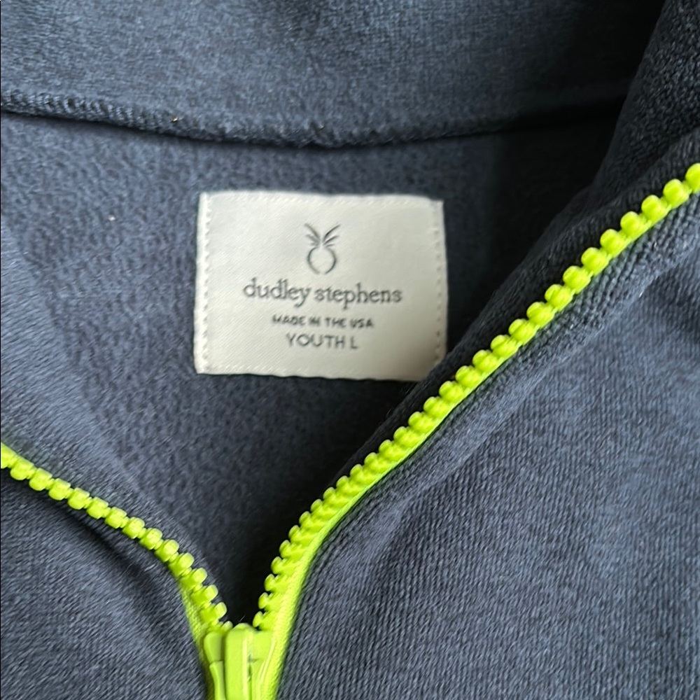 Dudley Stephens Youth Jacket fleece quarter zip Neon Accents